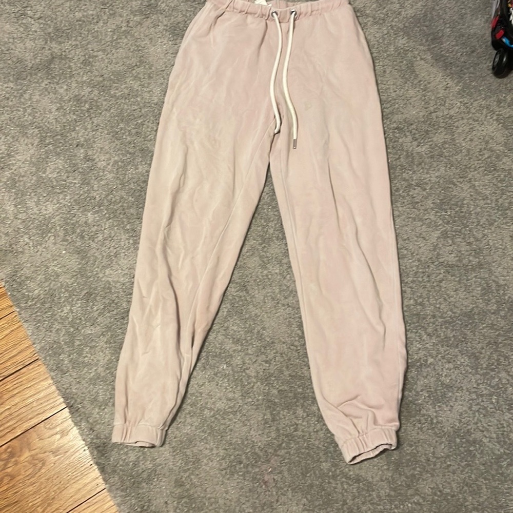 cute Pink sweatpants with drawstrings xs